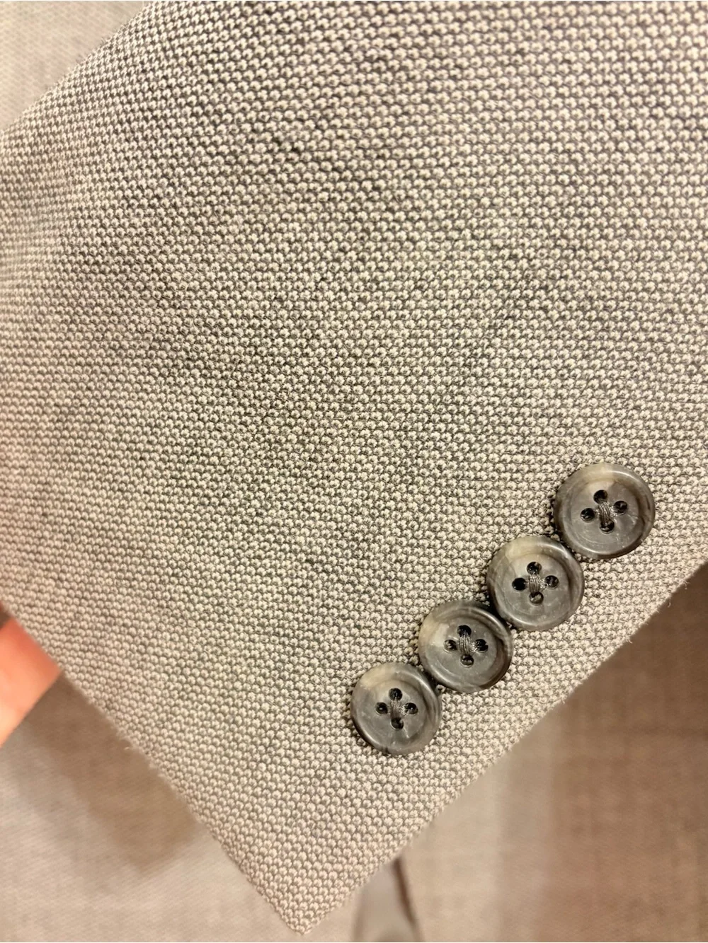Jos. A. Bank Grey Silk Wool Blend 2-Button Sport Coat Blazer 43R